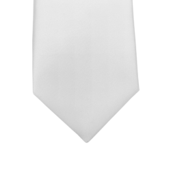 Cravate classique unie blanche