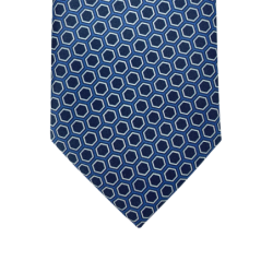 Cravate classique motifs géométriques alvéoles
