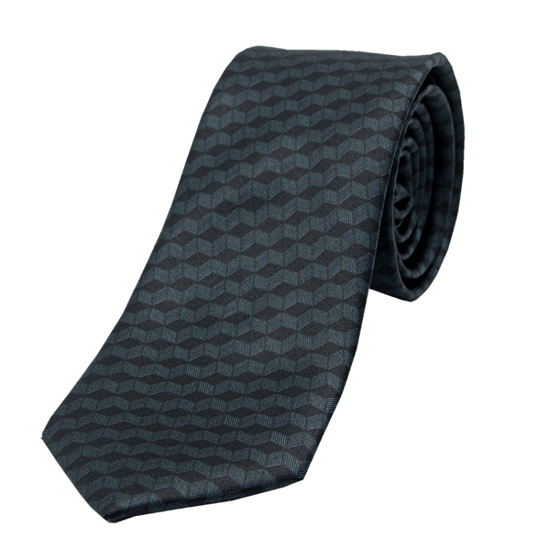 Cravate motif géométrique en cubes 3D