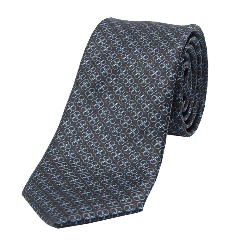 Cravate motif géométrique anneau