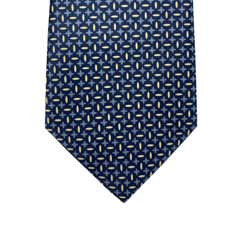 Cravate motif géométrique toile