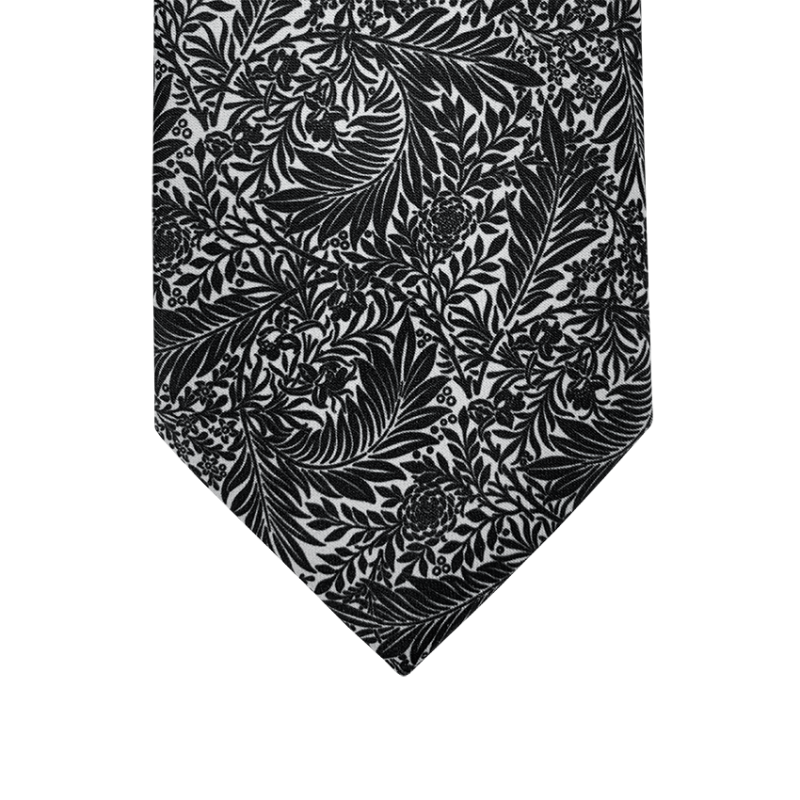 Cravate motif cachemire grise