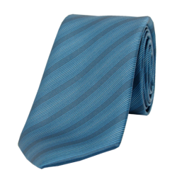 Cravate motif rayure bleu et noir