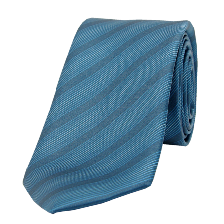 Cravate motif rayure bleu et noir