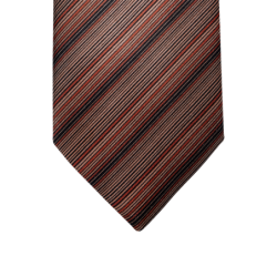 Cravate rayure marron