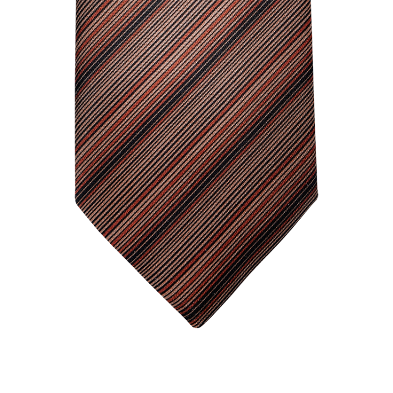 Brown stripe tie