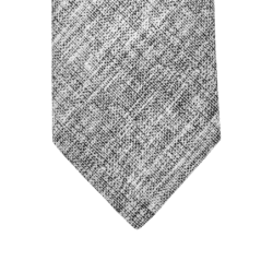 Cravate motif cachemire gris