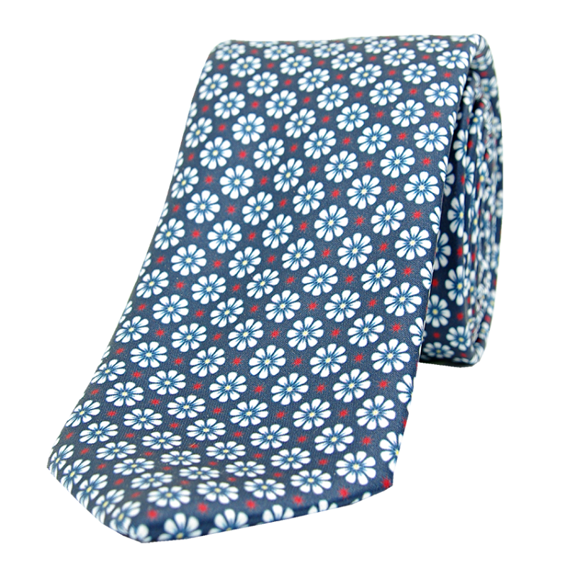 Tie with polka dots and flowers