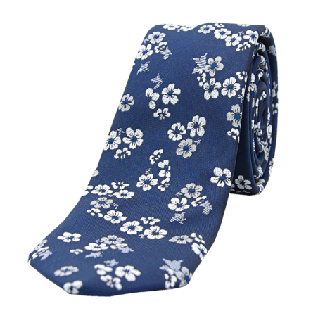 Cravate mode motif floral