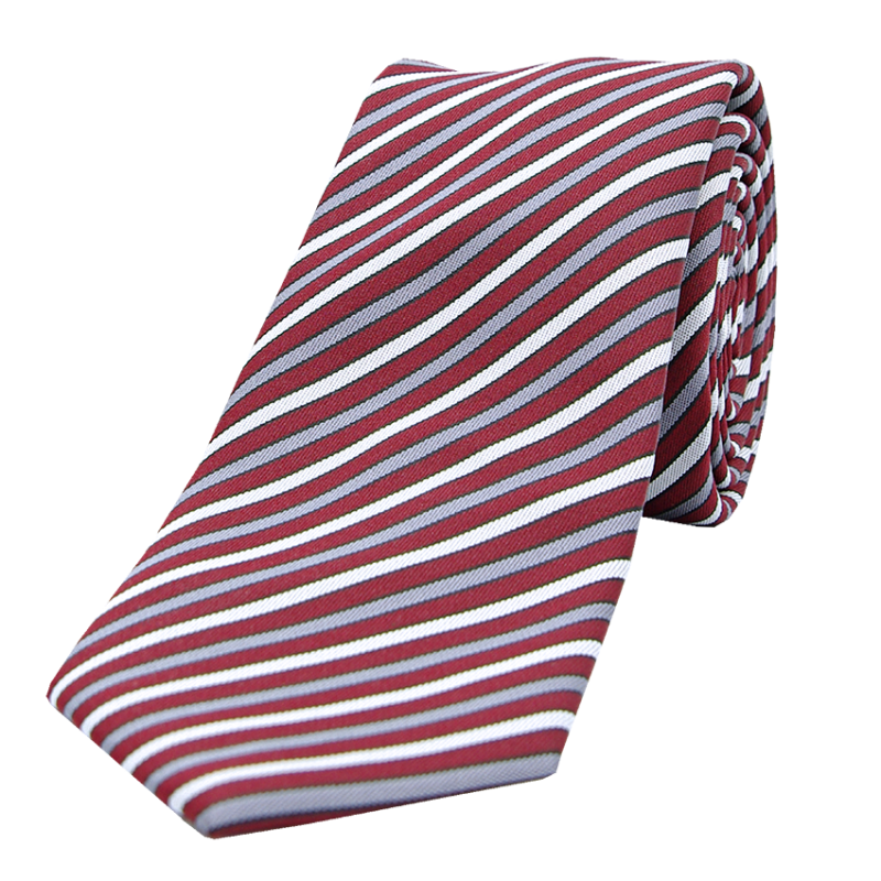 Tie with multiple diagonal stripes