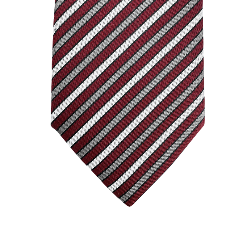 Tie with multiple diagonal stripes