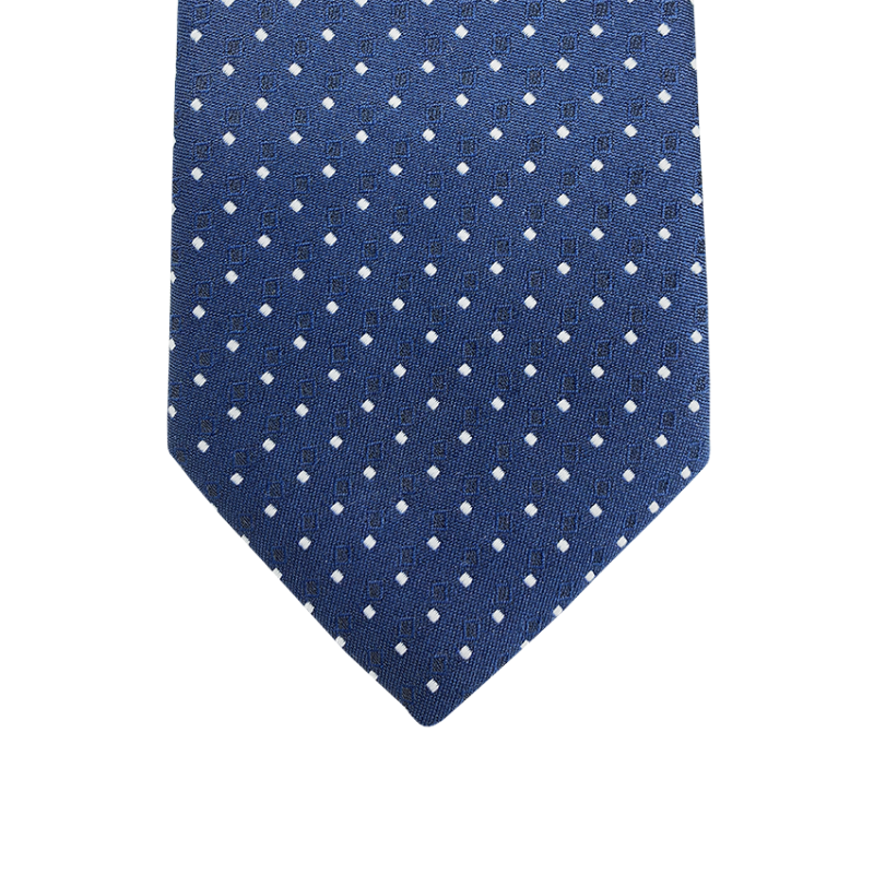 Tie pattern Peas navy blue-white