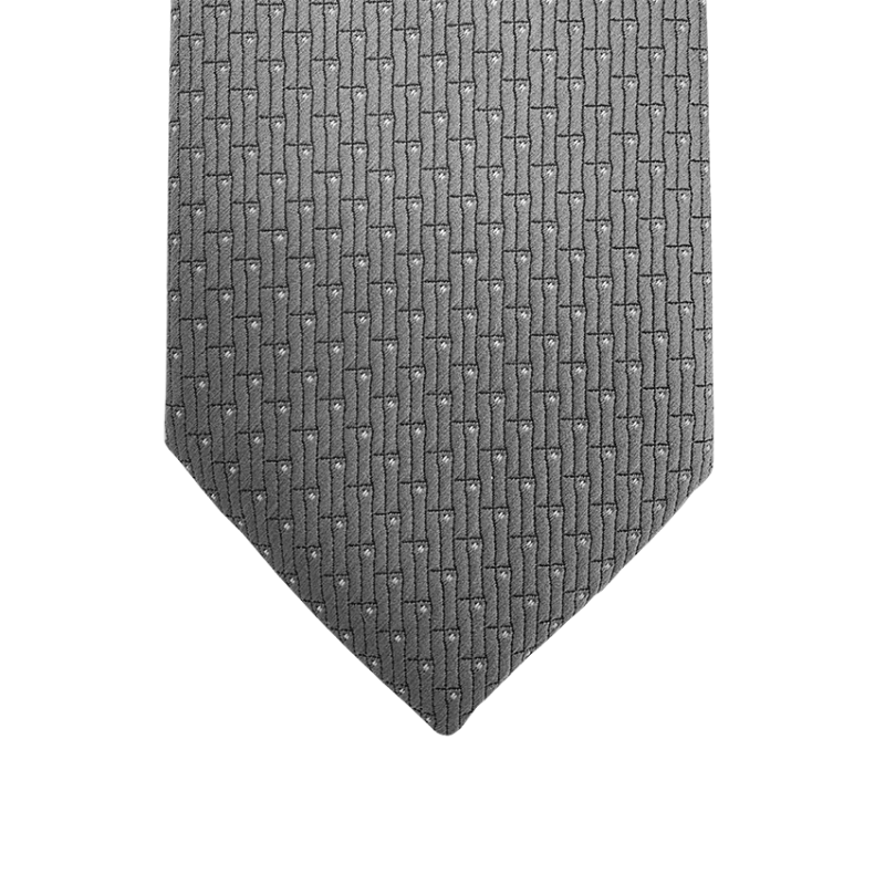 Cravate motifs pois et bricks