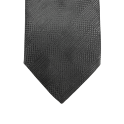 Cravate motif géométrique relief noir