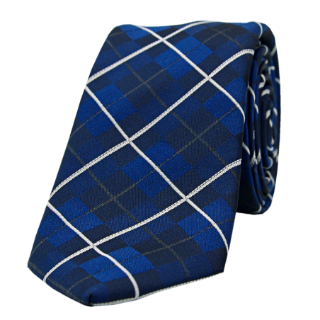 Cravate motif écossais rayures simple