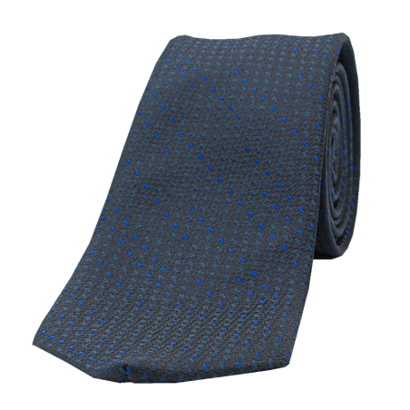 Tie geometric pattern blue dashes