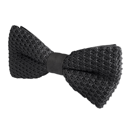 Bow tie Single black knit