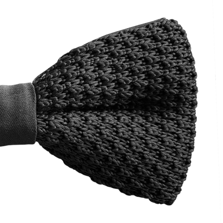 Nœud papillon Uni tricot noir