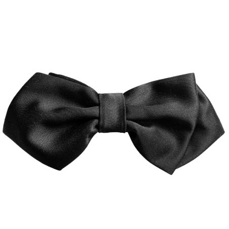 Chic Black Plain Bow Tie