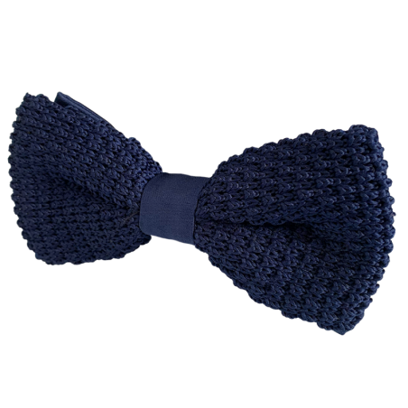 Bow tie Uni knitting navy