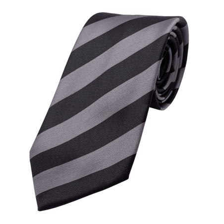 Dark grey and black striped tie