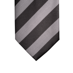 Dark grey and black striped tie