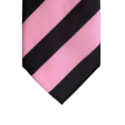 Cravate À Rayures Rose Et Noir