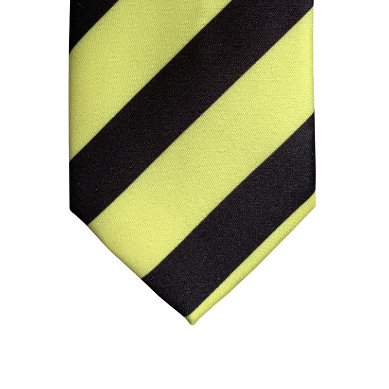 Yellow and black striped tie