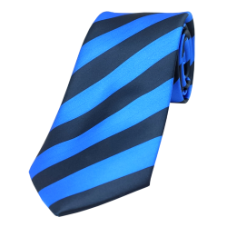 Dark Blue and Black Striped Tie