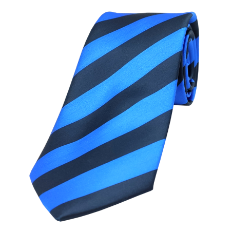 Dark Blue and Black Striped Tie