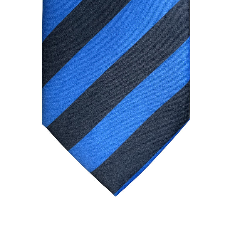 Dark Blue and Black Striped Tie