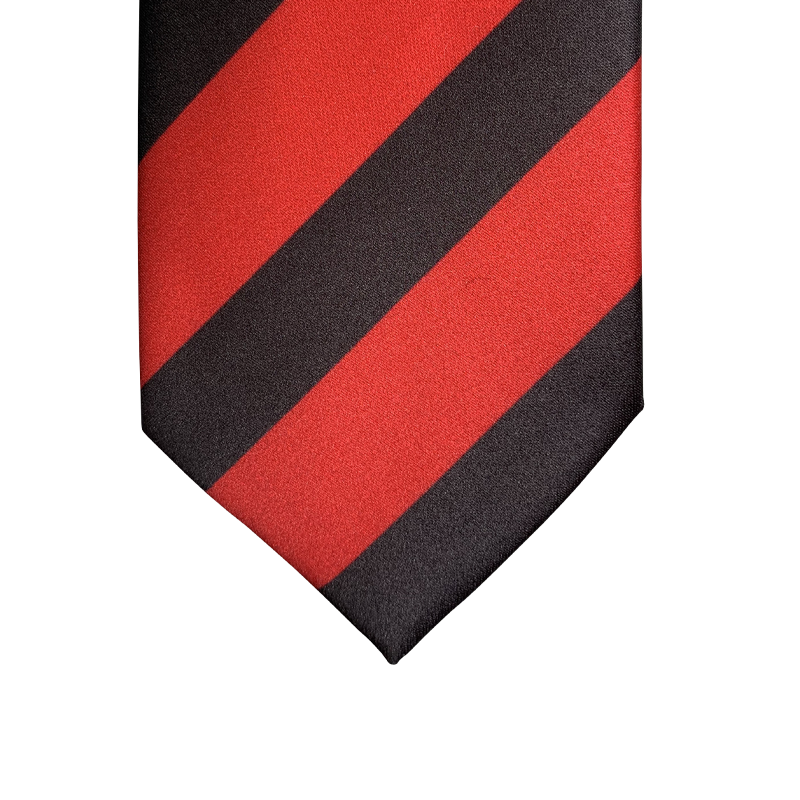 Cravate À Rayures Rouge Et Noir