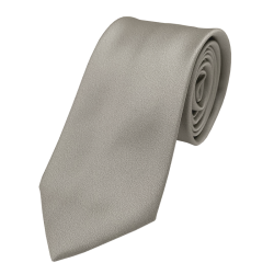 Plain tie pearl grey