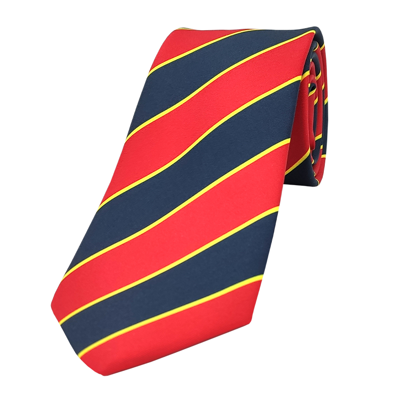 Cravate Rouge À Rayures Noir Et Jaune