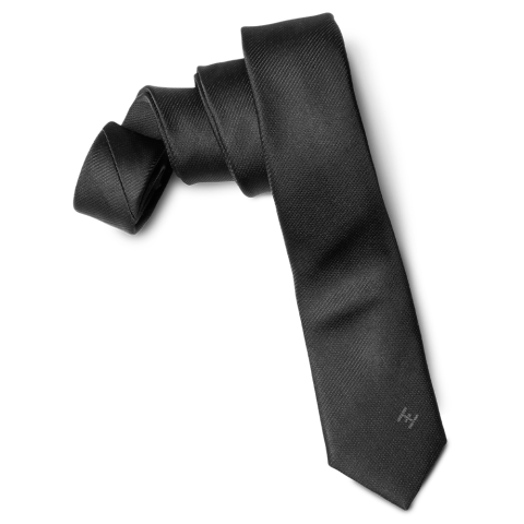 Cravate noire classique